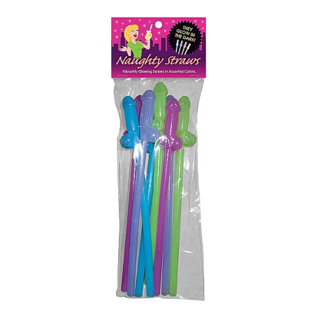 CANNUCCE CON PENE GLOW IN THE DARK NAUGHTY STRAWS