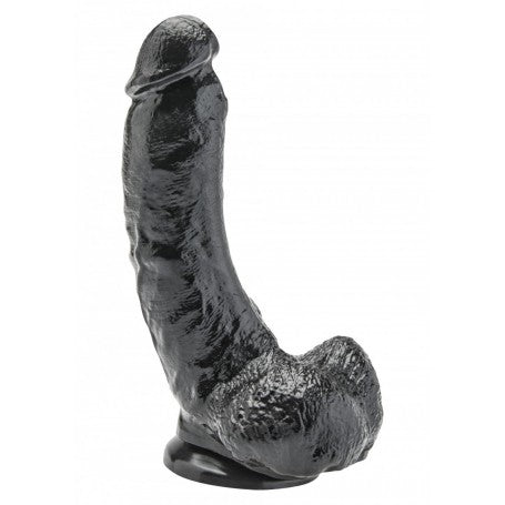 FALLO REALISTICO NERO CON VENTOSA DILDO BLACK MORBIDO SEX TOYS BIG 23 CM GET REAL